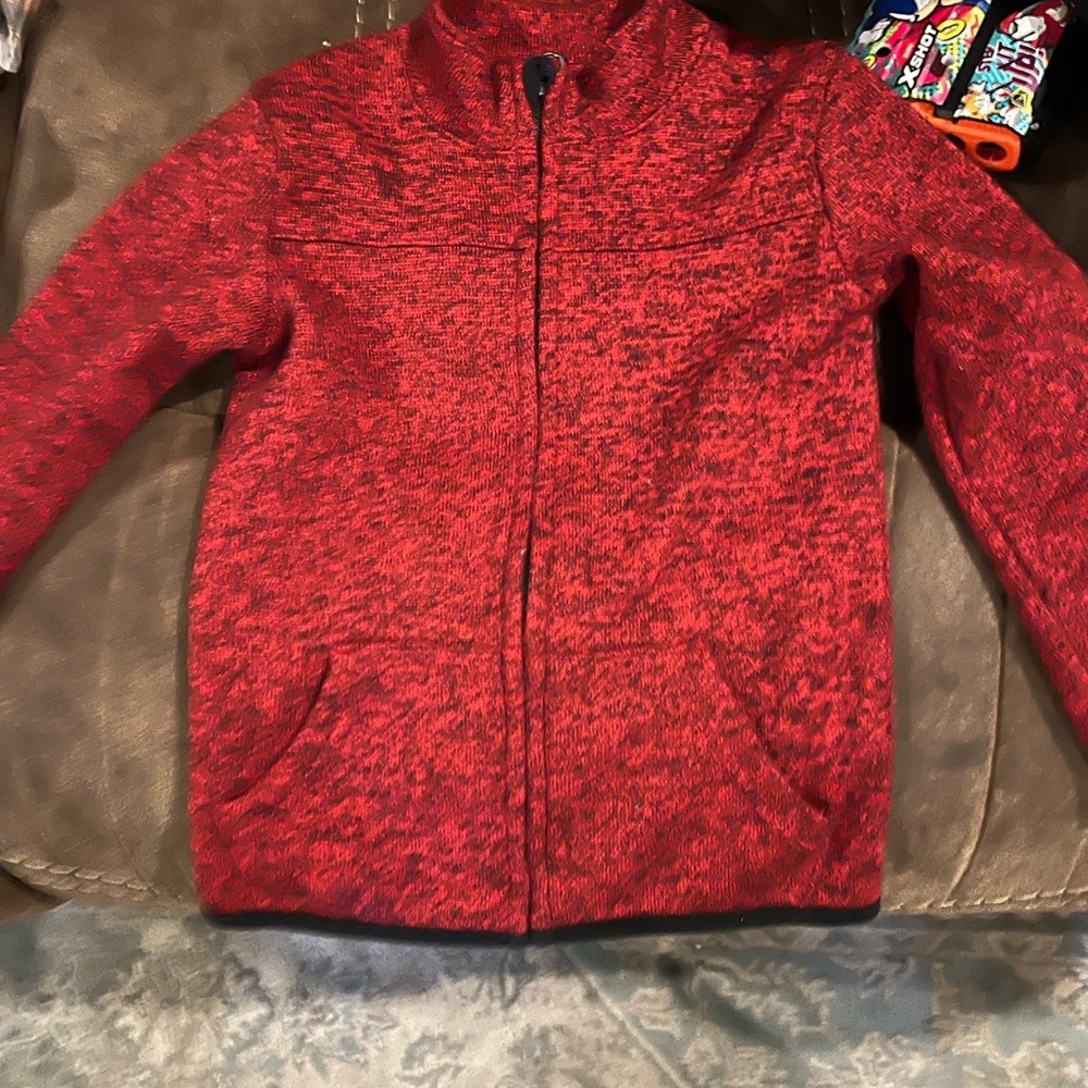 Jumping Beans 3T   Red Full-Zip Knit Jacket